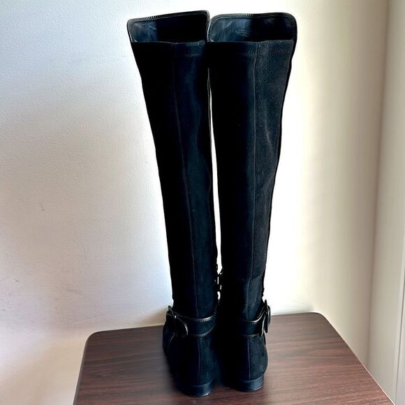 LK Bennett Delila Black Suede Over the Knee Boot Sz 38.5 - Picture 11 of 13
